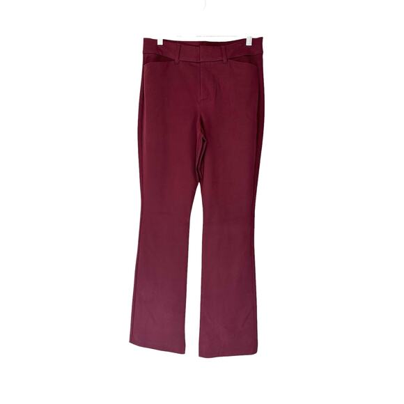 Old Navy Burgundy High Rise Office Business Career Work Pixie Pants Size 6 - Picture 1 of 10